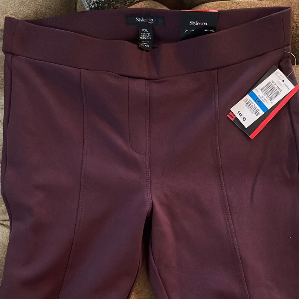 Style & Co. Women's Leggings in Deep Purple - Picture 3 of 13